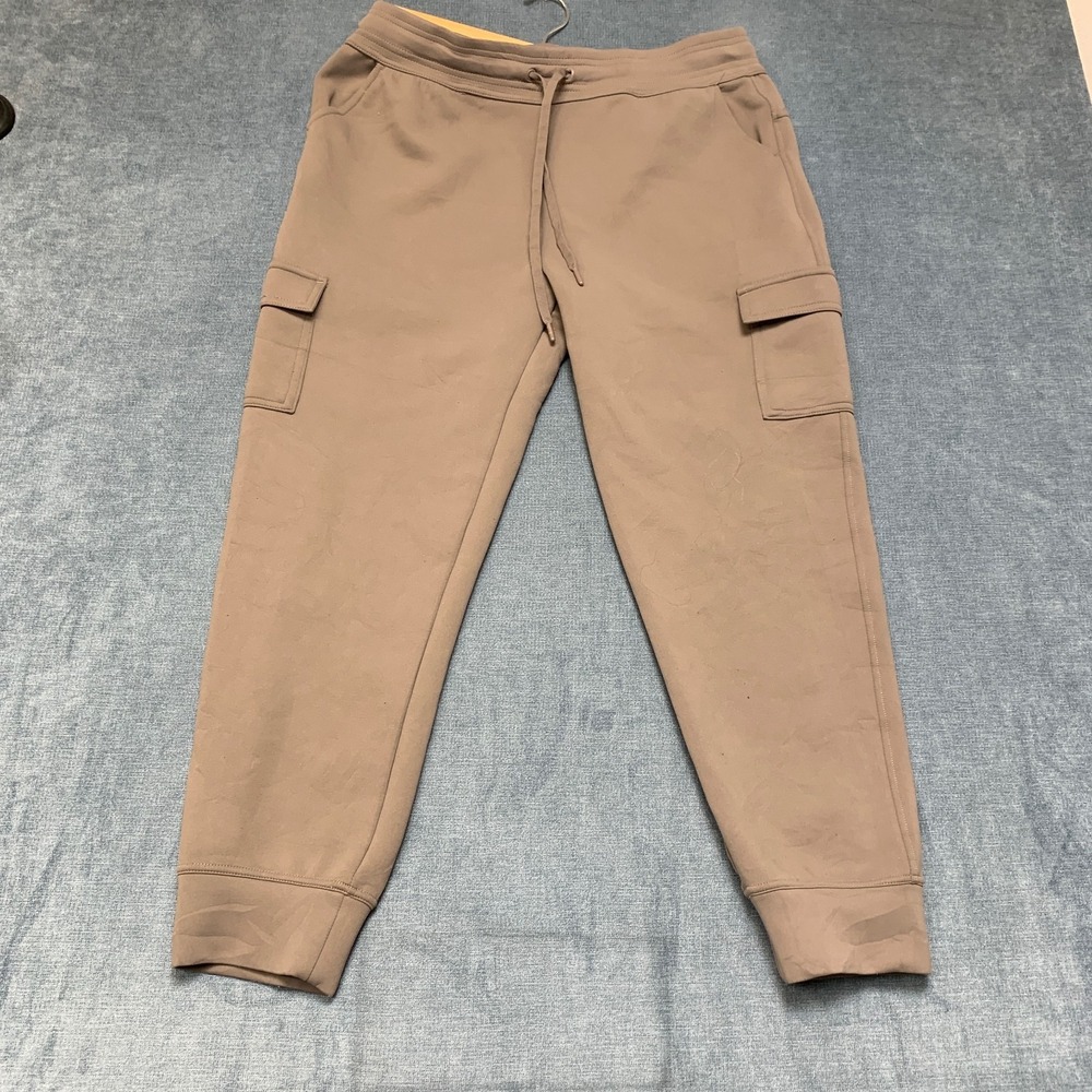 32 Degree Heat Cargo Pants L Brown Tapered Leg Drawstring Waist Camping Hiking